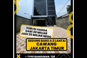 Gedung Baru 4.5 Lantai With Lift Strategis Cawang Jakarta timur