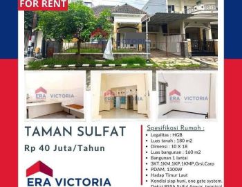 Rumah Strategis & Siap Huni Deket Kuliner,RS & Terminal Disewakan