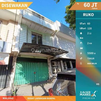 Ruko 2 Lantai Cocok Semua Usaha di Klojen Malang