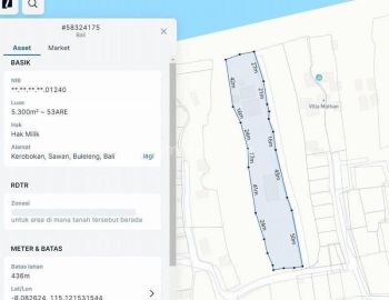 Dijual Tanah Pinggir Pantai Kerobokan Singaraja 9.750 M2