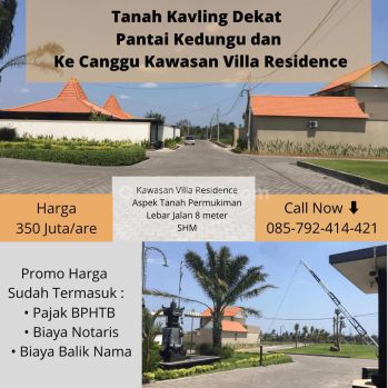 Dijual Tanah Kavling Dekat Canggu Dan Dekat Pantai Kedunggu