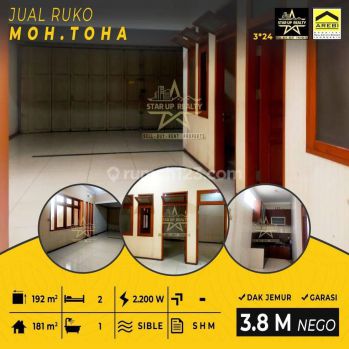 3,8 M Ruko Moh Toha Mainroad Bangunan Bagus Ramai Dan Siap Cari Duit