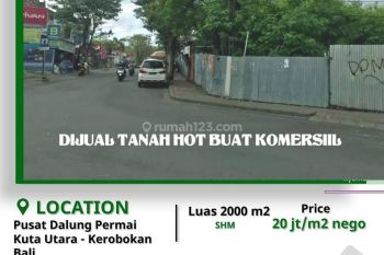 Tanah Murah 2000 M2 Shm Dijual Murah di Dalung Kuta