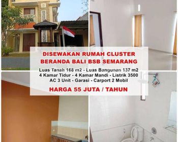 Disewakan Rumah Cluster Beranda Bali Bsb Mijen Semarang