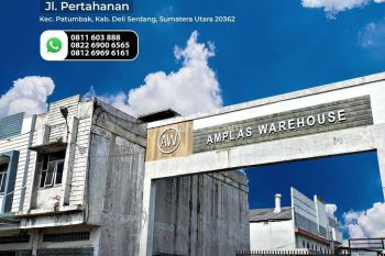 Dijual Gudang di Amplas Warehouse, Jl. Pertahanan No. C7