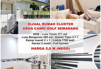 Dijual Rumah Cluster Full Furnish Candi Golf Semarang