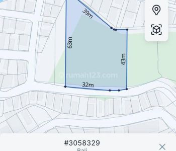 Tanah:1300 M2(13 are ) super langka siap Bangun. di Canggu permai Dekat pantai
