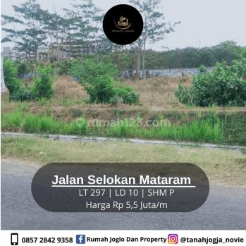 Tanah Tepi Jalan Selokan Mataram Area Seturan Dekat Mercu Buana