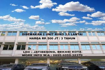 Disewakan 2 Unit Ruko 3,5 LT Strategis, Row Jalan Luas Masuk Truk 2 dan 2 Motor