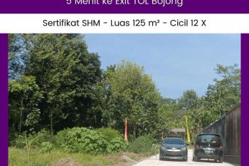 Tanah Bojong Murah, 3 Menit dari Jalan Raya Bojong, SHM