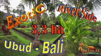 33,000 m2 Lahan dengan Taman dan Villa Joglo area Ubud Sukawati