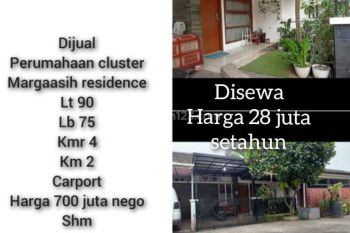 Rumah siap huni lokasi di komplek perumahan cluster di Margaasih residence