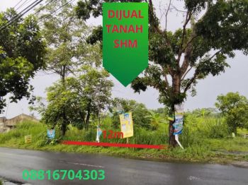 Dijual tanah SHM pinggir jalan raya