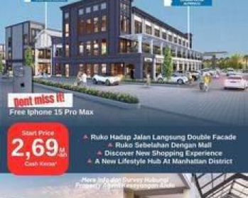 Ruko Baru 2 Lantai Murah di Gading Serpong, The Hudson