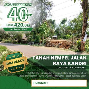 Tanah Nempel Jalan Raya Kandri Gunung Pati Semarang
