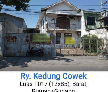 Disewakan Gudang Sekaligus Rumah Tinggal di Raya Kedung Cowek