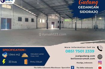 Disewakan Gudang Gedangan Sidoarjo Luas 2000 Akses Tol Waru The Edge