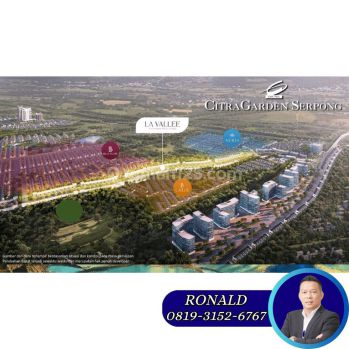 Dijual Ruko 2 Lantai La Vallee Citra Garden Serpong 4,5x16 1,7m