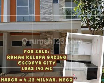 Urgent Sale Dijual Rumah Kelapa Gading Luas 142m2 Di Sedayu City