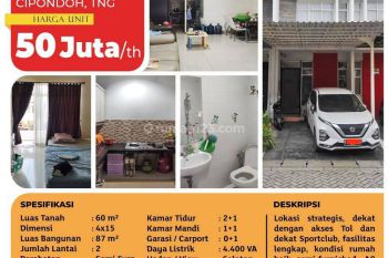 Rumah Semi Furnish di Green Lake City, 4x15m, 2 Lt, SHM