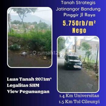 Tanah Pinggir Jalan,dijual di Jatinangor Dekat Kampus Ipdn