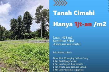 Tanah Pinggir Jalan Area Cimahi Cipageran Siap Balik Nama SHM