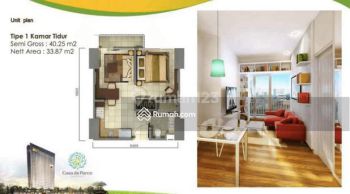 Apartemen Casa De Parco 1 BR Furnished Pool View Bsd City