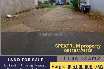 Tanah siap bangun di jurang mangu barat, akses mobil Rp5jt/m2