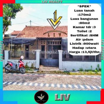 Dikontrakan rumah siap huni, posisi blok depan.