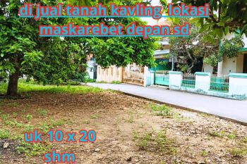 Dijual tanah Maskarebet KM10  depan sd