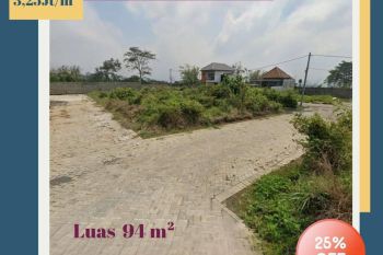 Tanah Kavling Dekat UIN Strategis Kota Malang 94m2 Harga 3,25JT/m2