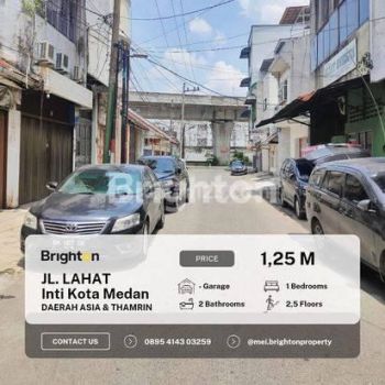 RUKO INTI KOTA MEDAN JALAN LAHAT (2 MENIT KE THAMRIN PLAZA)