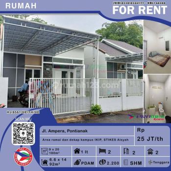 Rumah Sewa Jalan Ampera Komplek Pesona Ampera Pontianak Kota
