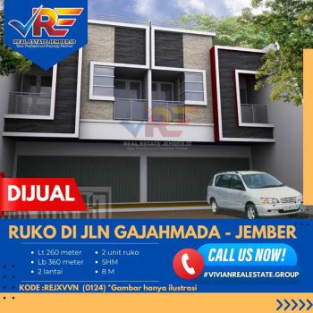 RUKO DI JLN GAJAHMADA PUSAT KOTA JEMBER