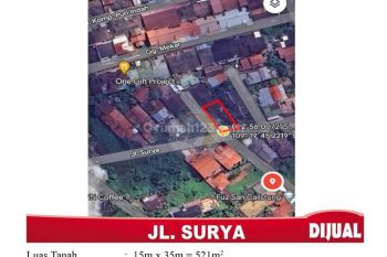 DIJUAL TANAH LOKASI PREMIUM JALAN SURYA
