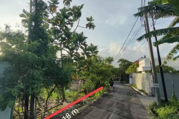 Dijual Tanah Villa Di Jalan Bumbak Dauh Kerobokan Kuta Bali. Dekat Ke Canggu