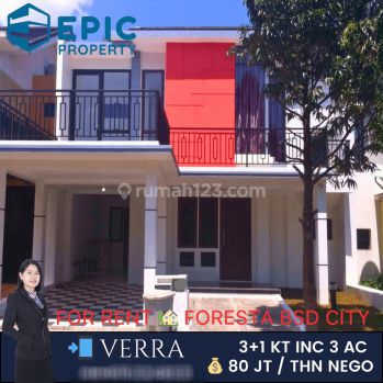 Disewakan Rumah Cluster Foresta Bsd City