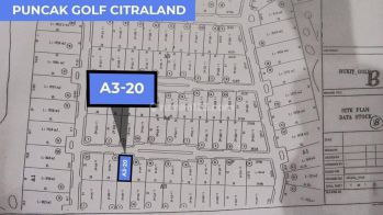 347. Turun Harga Dijual Kavling Puncak Golf Citraland