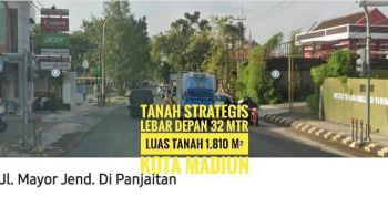 JUAL Tanah Berkelas LD 32 mtr, Mayjen DI Panjaitan-KOTA MADIUN