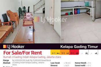Rumah Jl Gading Indah Kelapa Gading, Jakarta Utara