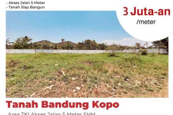 Tanah Bandung Kopo Area TKI Siap Bangun Sudah SHM