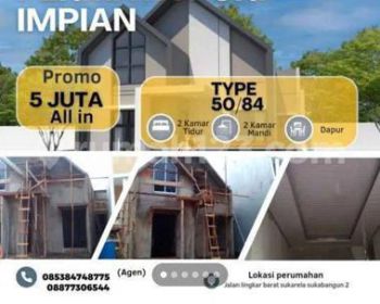 Rumah 1 lantai dekat perkotaan