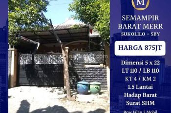 Rumah Semampir Barat Merr Sukolilo Bebas Banjir Surabaya Timur Dkt Medokan
