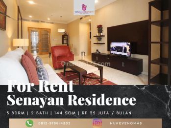 Disewakan Apartemen Senayan Residence 3 Bedroom Private Lift Furnished