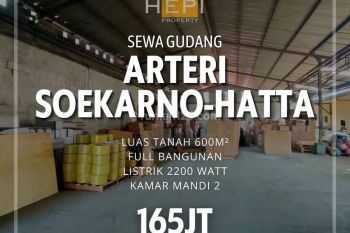 Disewakan Gudang
Di jl.Arteri Soekarno Hatta
Pedurungan Semarang Timur