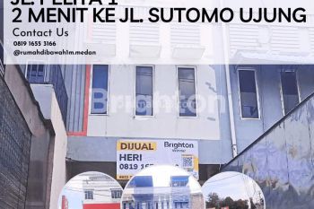 RUKO INTI KOTA JL  PELITA 1 DEPAN ALFAMIDI 2 MENIT KE  JL SUTOMO  UJUNG