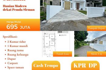Rumah Modern Tanah Luas Dekat Kantor Pemda Sleman