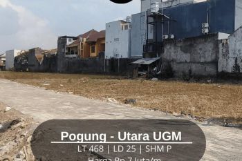 Dijual Super Murah Tanah Pekarangan Lokasi Strategis Dekat UGM