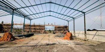 Gudang Bangunan Baru Sedang Dalam Proses Pembangunan Di Kic Gatsu Semarang