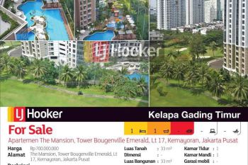 Apartemen The Mansion Tower BE Lantai 17 Kemayoran, Jakarta Pusat